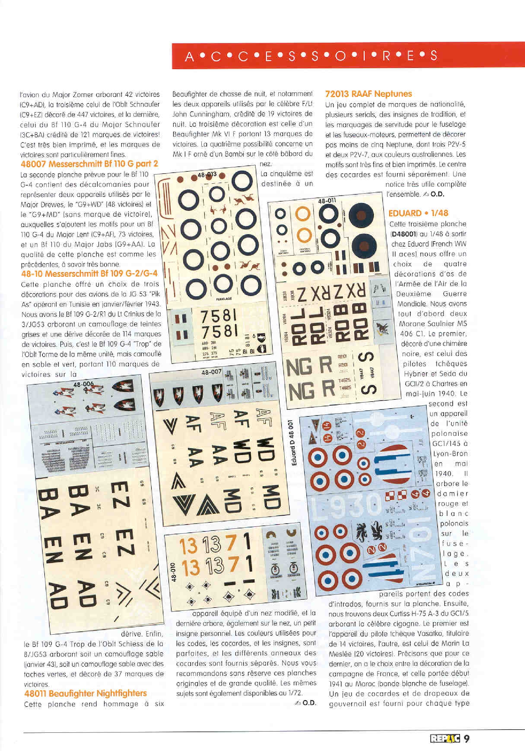Replic 031 - Gloster Meteor NF11, B-25, P-51